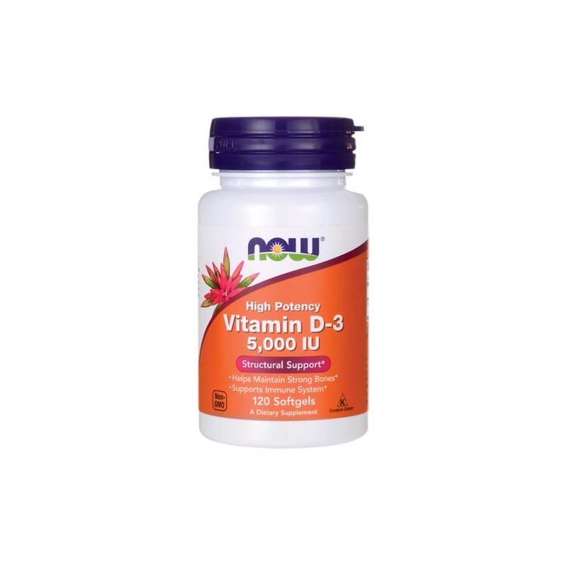 Now Vitamina D3 5000mg 120 cápsulas