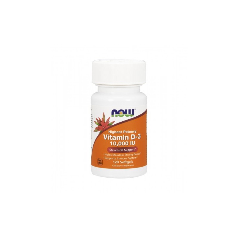 Now Vitamin D-3 10000 U.I. 120 Cápsulas