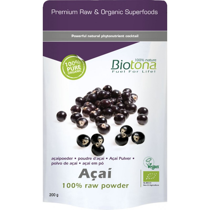 Biotona AÇAÍ BIO 100% Raw Powder 200 gr