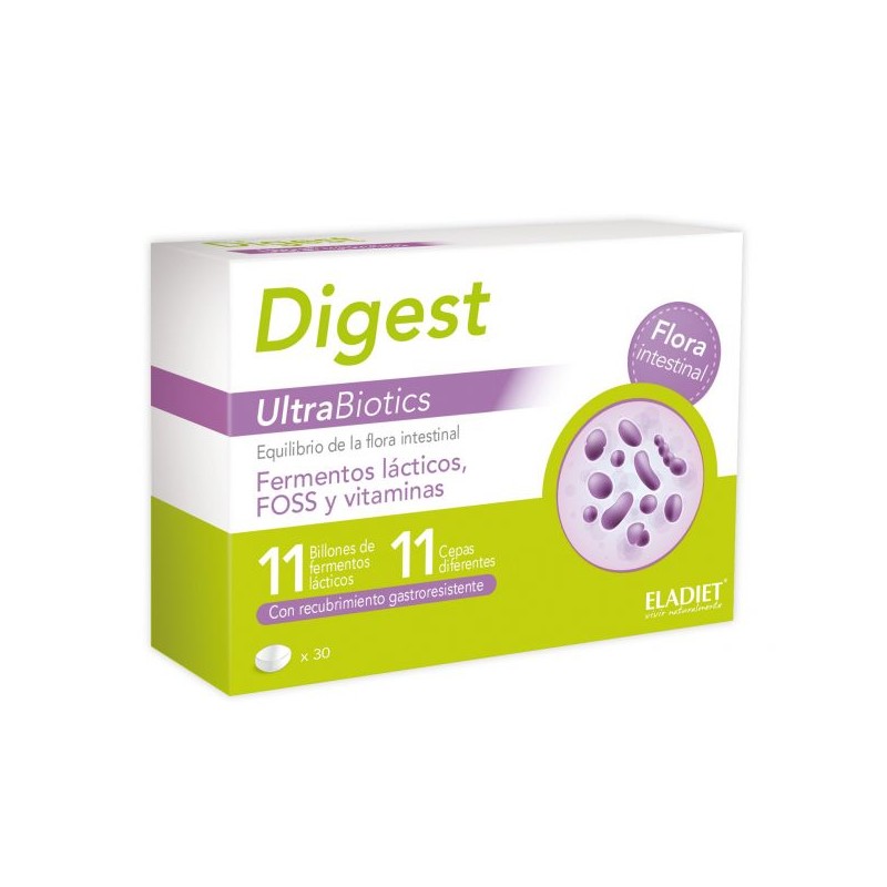 Eladiet Digest Ultraprobiotics 600mg 30 comprimidos