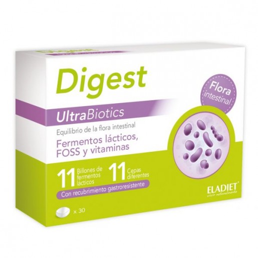 Eladiet Digest Ultraprobiotics 600mg 30 comprimidos