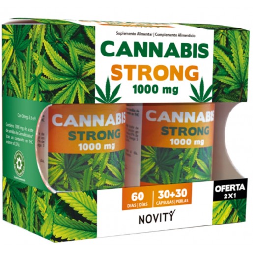 NOVITY CANNABIS STRONG 1000mg 30+30 CAPSULAS