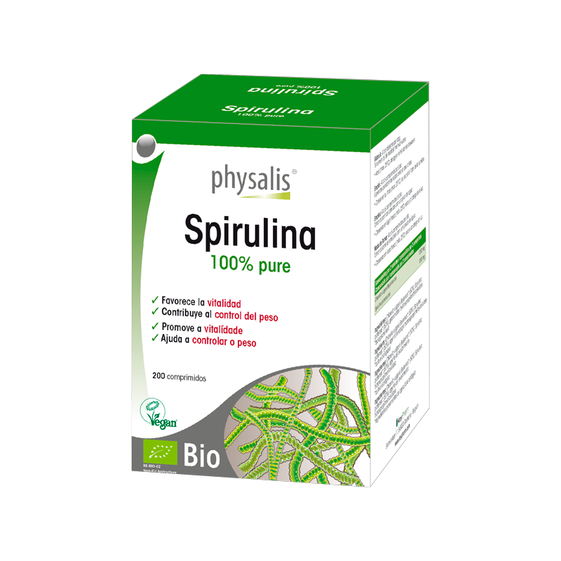 Physalis Spirulina Bio100% Pura - 200 comprimidos