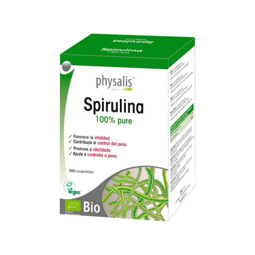 Physalis Spirulina Bio100% Pura - 200 comprimidos