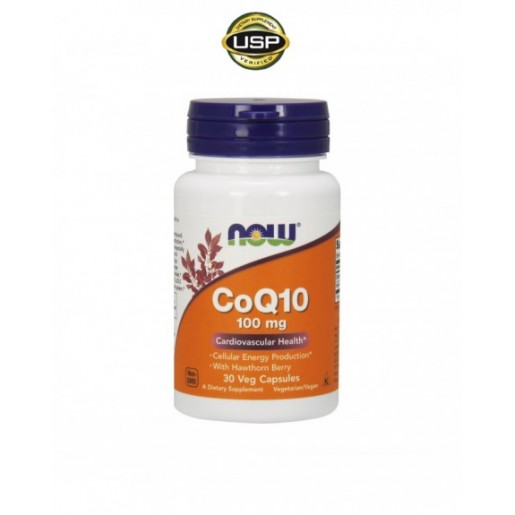 Now CoQ10 100mg (Com bagas de espinheiros Alvar) - 30 cápsulas