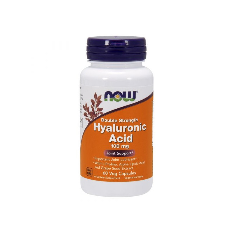 Now Hyaluronic Acid 100mg 60 cápsulas vegetais