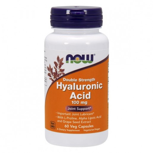 Now Hyaluronic Acid 100mg 60 cápsulas vegetais