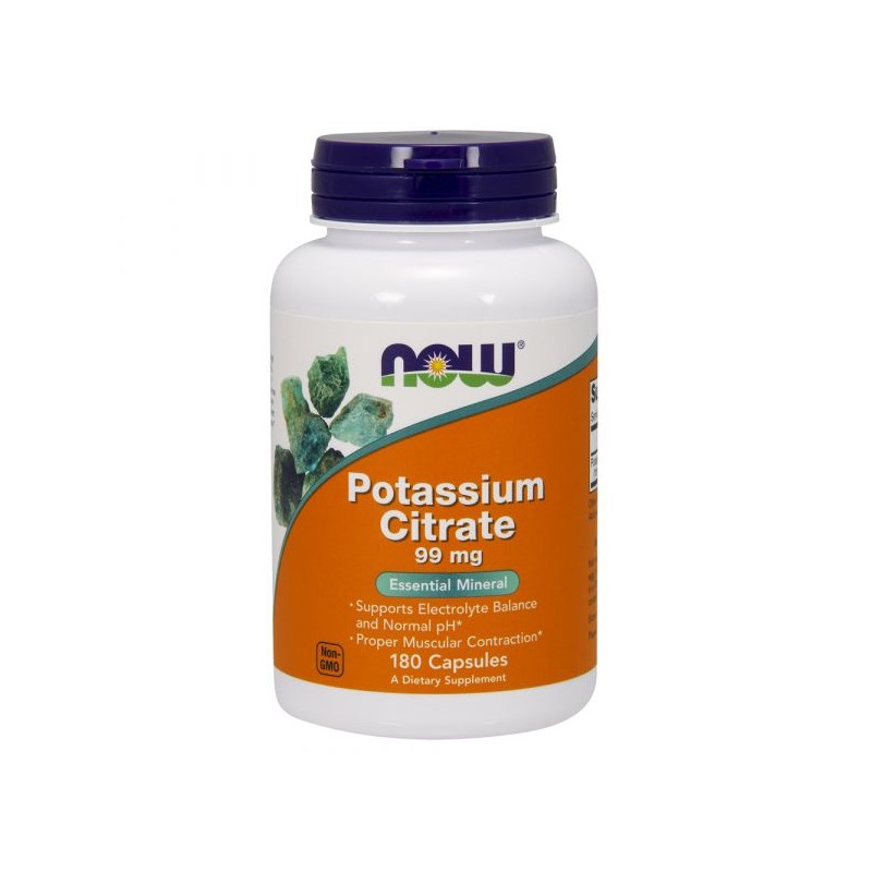 Now Potassium Citrate 99mg 180 cápsulas