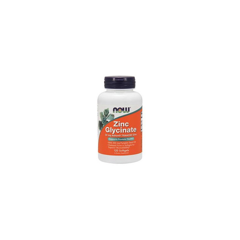 Now Zinc Glycinate 120 cápsulas vegetais