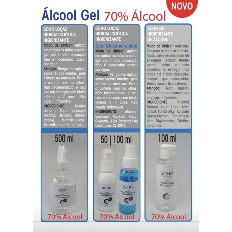 BOHO - Gel higienizante de alcool 100 ml