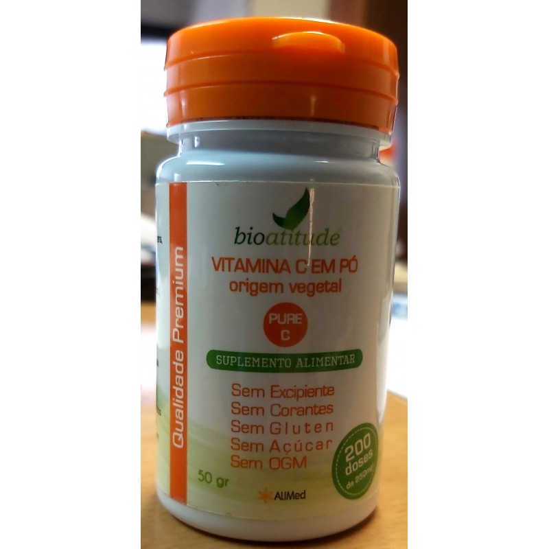 BIOATITUDE - VITAMINA C PURA EM PÓ 50gr 200 doses de 250 gr