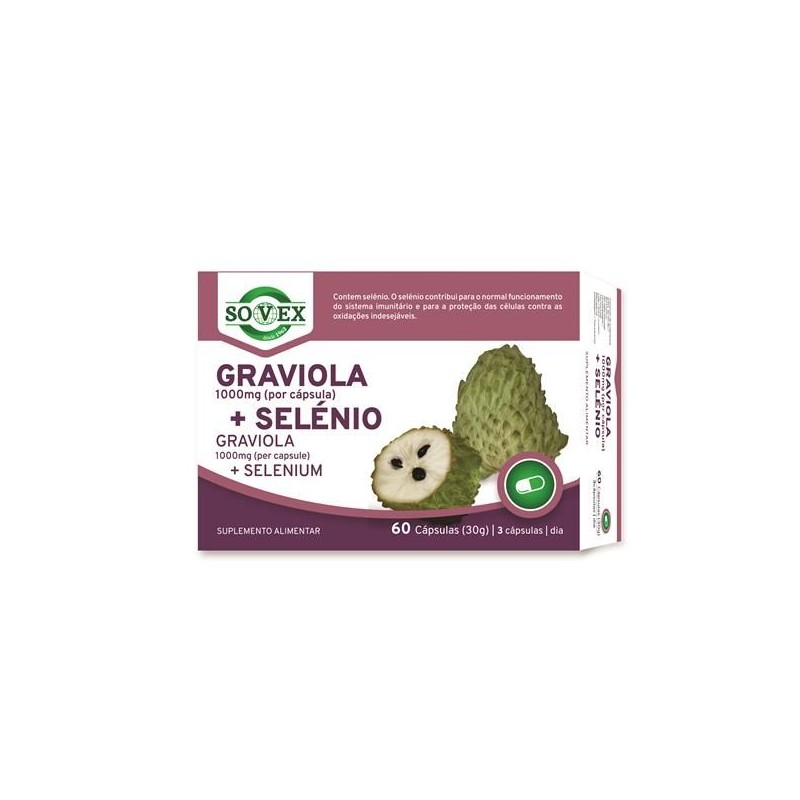 SOVEX® GRAVIOLA 1000mg + SELENIO 60 CAPSULAS