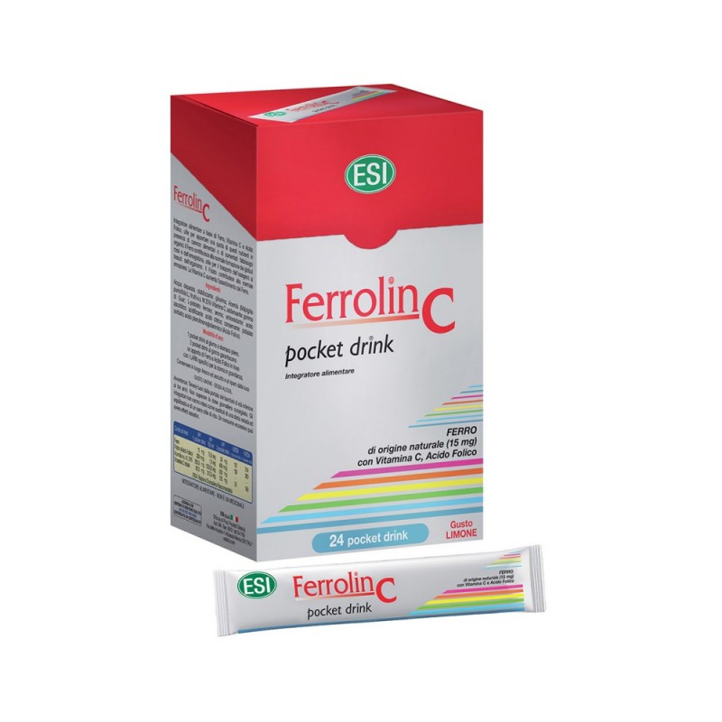 E.S.I Ferrolin C Pocket drink 24 saquetas