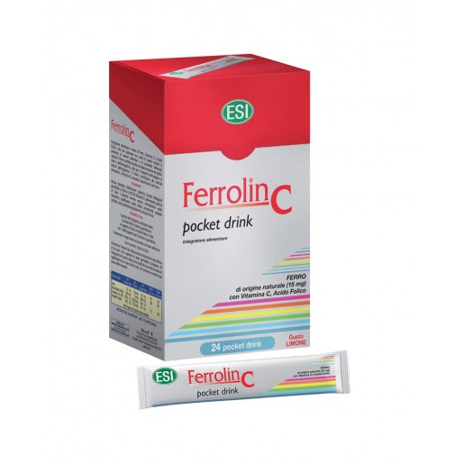 E.S.I Ferrolin C Pocket drink 24 saquetas