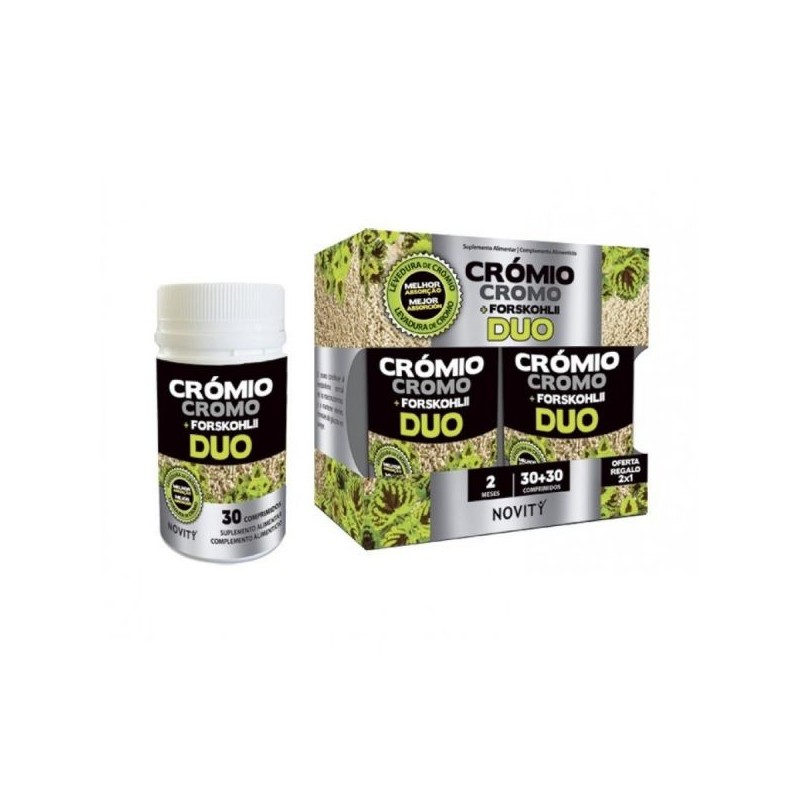 Novity Crómio + Forskohlii DUO 30 + 30 comprimidos