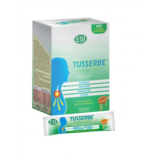 ESI TUSSERBE POCKET DRINK COM MEL DE MANUKA 16 UNIDADES