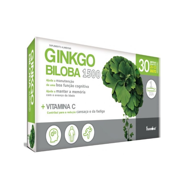 Fharmonat - Ginkgo Biloba Forte 1500mg 30 Ampolas