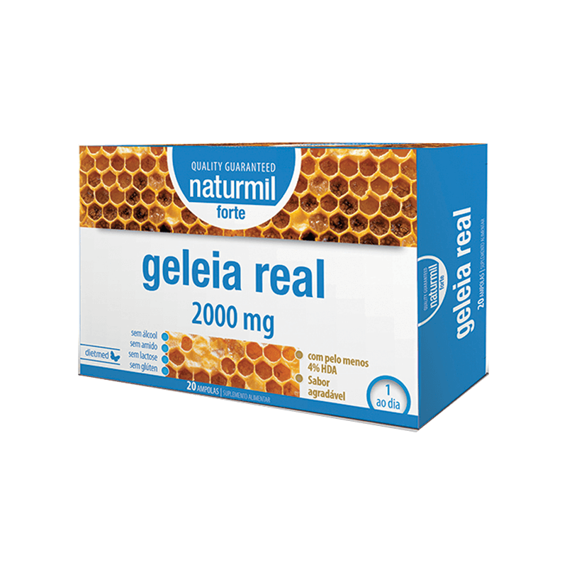 Naturmil Geleia Real Forte 2000mg 20 Ampolas de 15ml