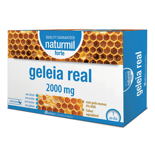 Naturmil Geleia Real Forte 2000mg 20 Ampolas de 15ml