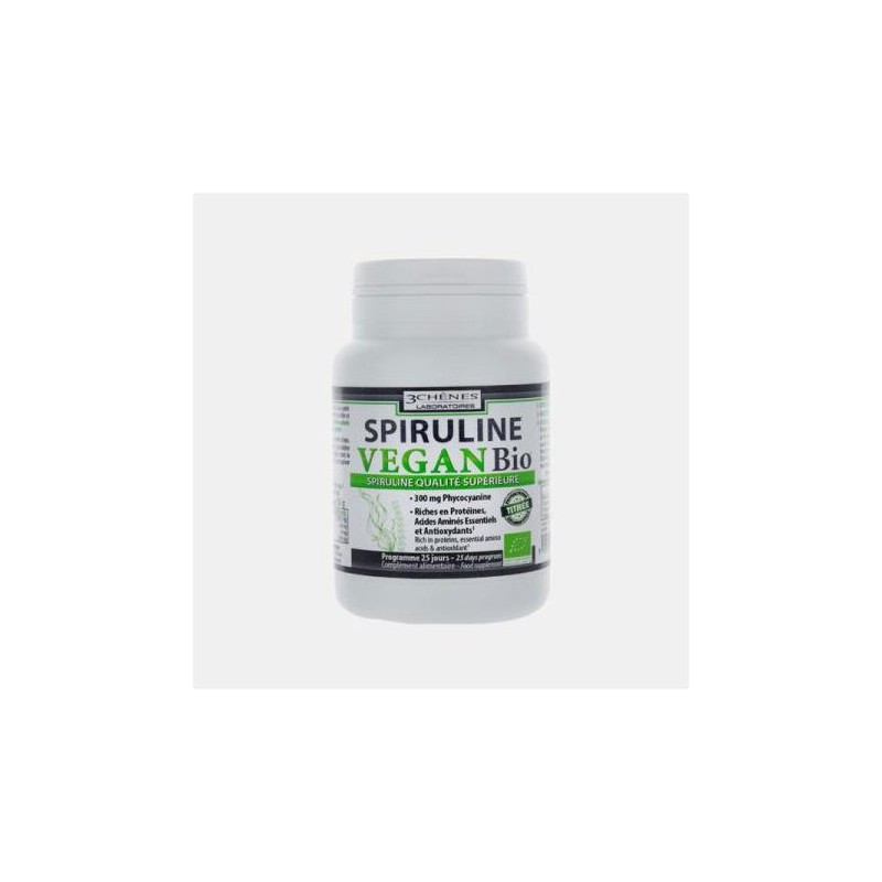 3 Chênes Spirulina Vegan Bio 300mg 100 comprimidos