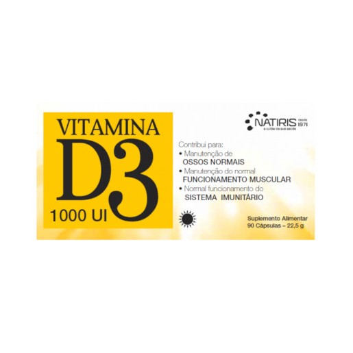 Natiris - Vitamina D3 1000 UI 90 Cápsulas