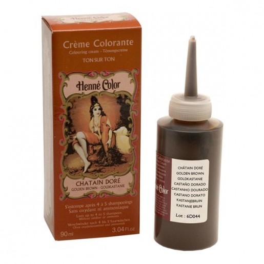 Henne Color - Creme Colorante Castanho Dourado 90ml