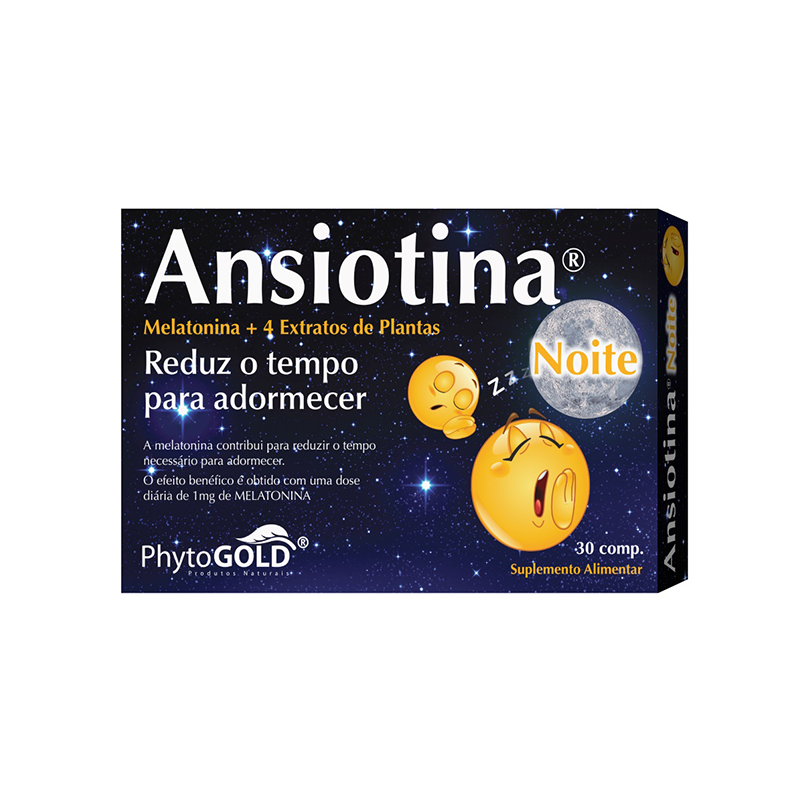 PhytoGold - Ansiotina Melatonina Noite 30 comp.