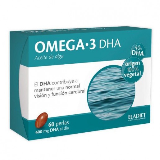 Eladiet Omega 3 DHA óleo de algas 60 cápsulas