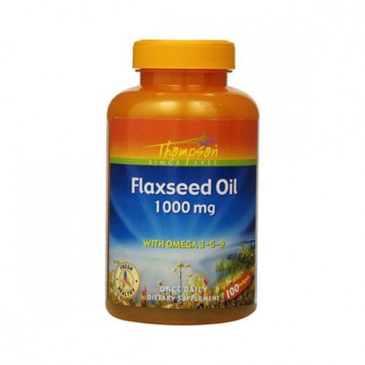 Thompson Flaxseed Oil 1000mg 100 cápsulas moles