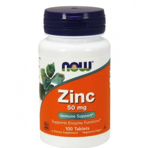 Now Zinc Gluconate 50mg 100 Comprimidos