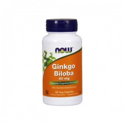 Now Ginkgo Biloba 60mg 60 cápsulas