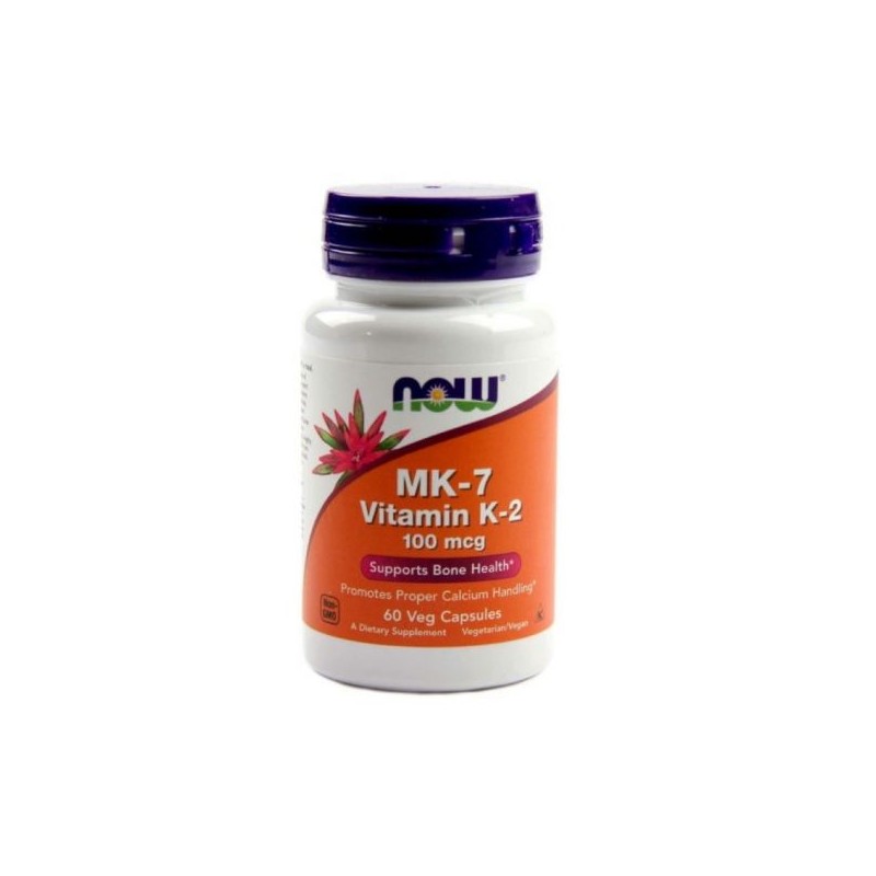 Now MK-7 Vitamin K-2 100mcg 60 cápsulas vegetais