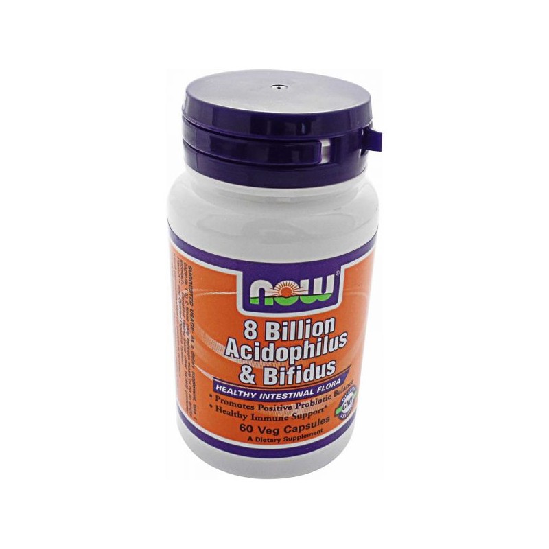 Now 8 Billion Acidophilus & Bifidus 60 cápsulas