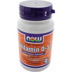 Now Vitamin D-3 2000 IU 120 Cápsulas