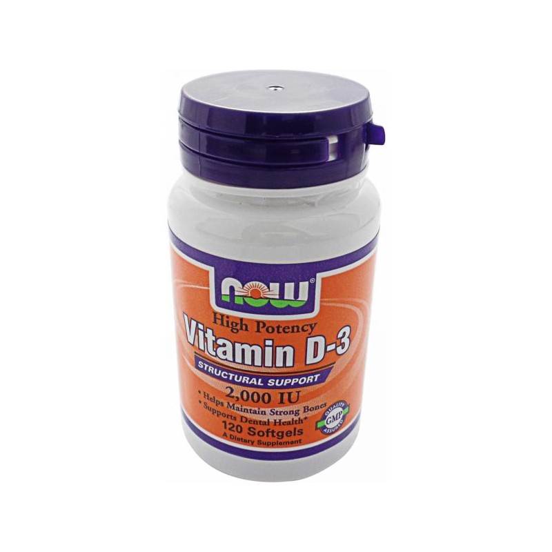 Now Vitamin D-3 2000 IU 120 Cápsulas