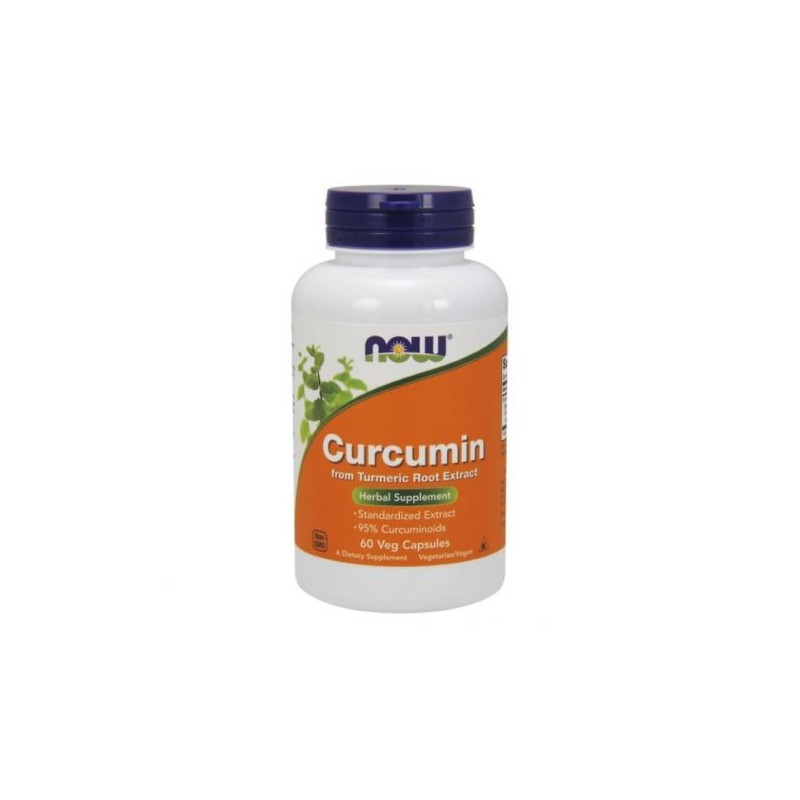 Now Curcumin Turmeric Root Extract 95% 60 cápsulas vegetais