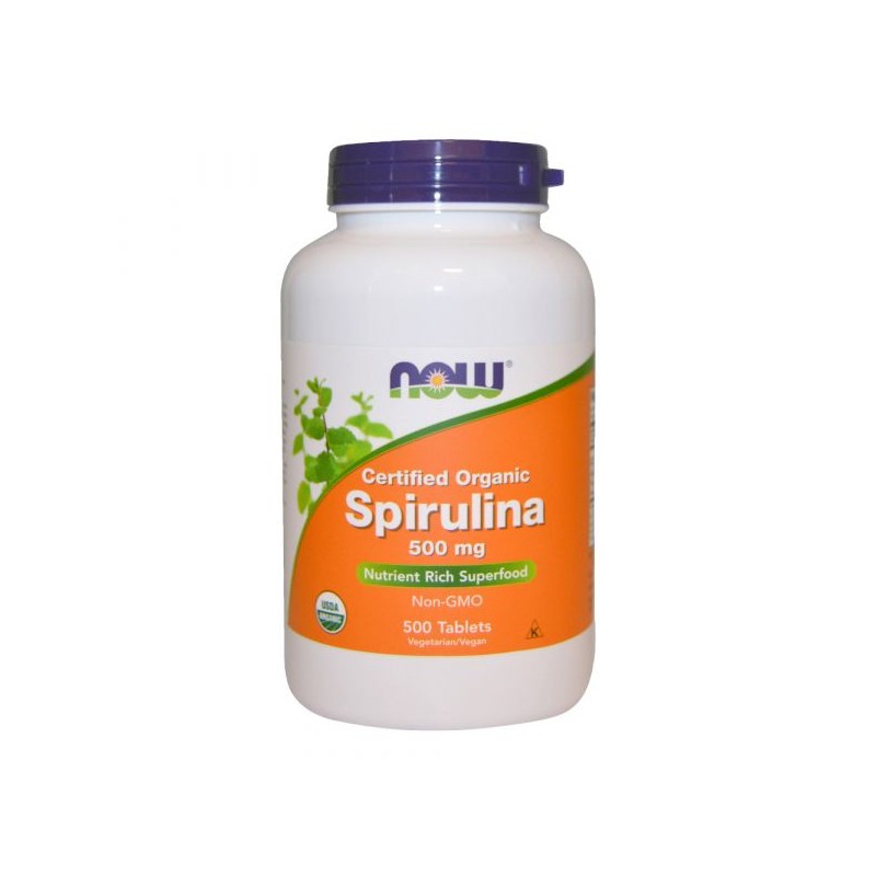 Now Spirulina 500mg 100 Comprimidos