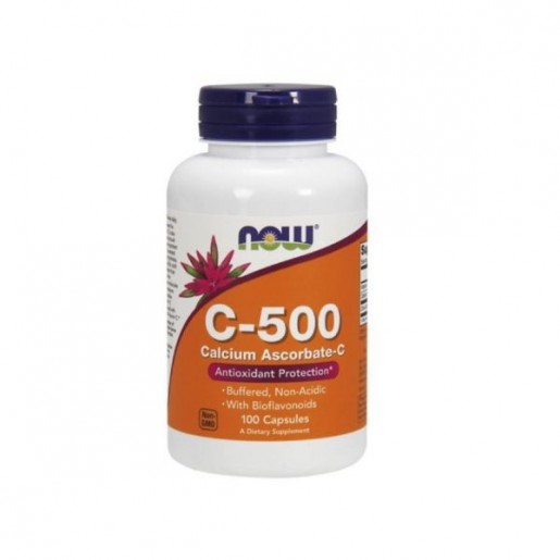 Now Vit C-500 Calcium Ascorbate ( não ácida )100 cápsulas