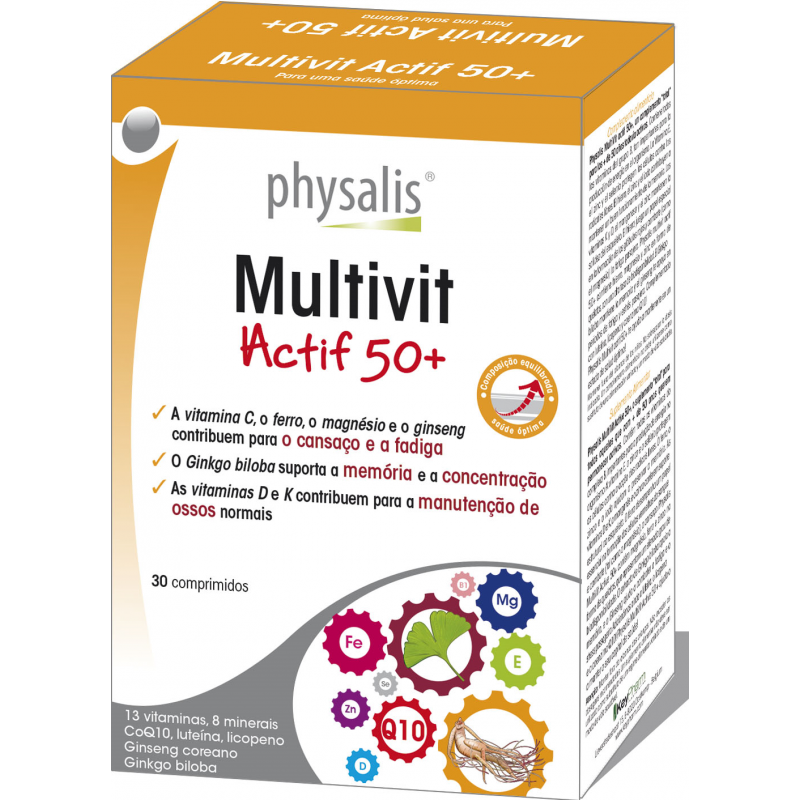 Physalis - Multivit Actif 50+ 30 Comprimidos