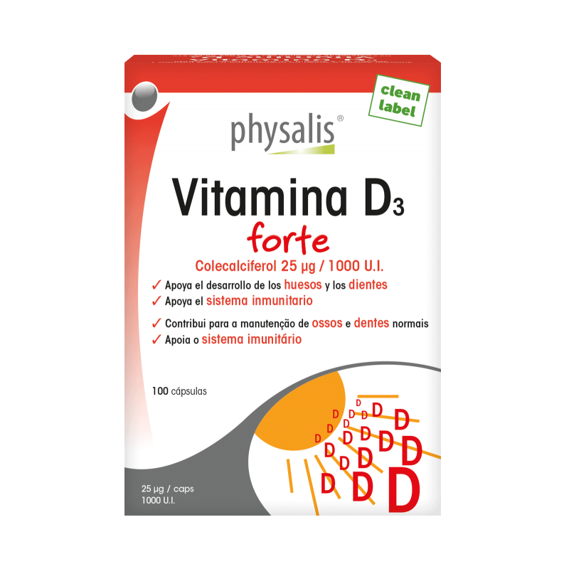 Physalis - Vitamina D3 Forte 100 Cápsulas