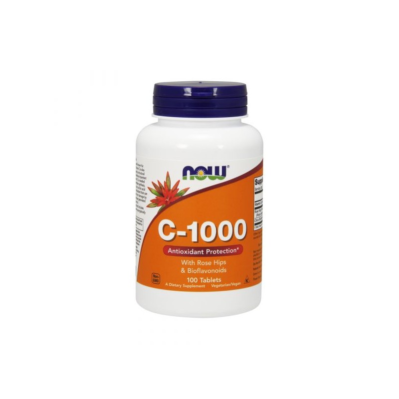Now Vitamina C-1000 com Rosa Mosqueta 100 cápsulas