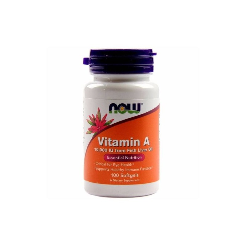 Now Vitamin A 10000 UI. 100 Cápsulas