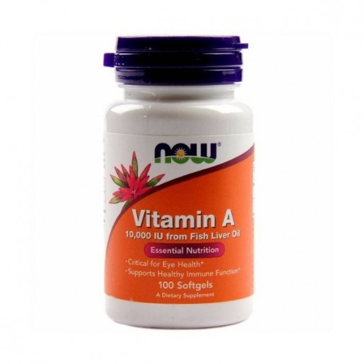 Now Vitamin A 10000 UI. 100 Cápsulas