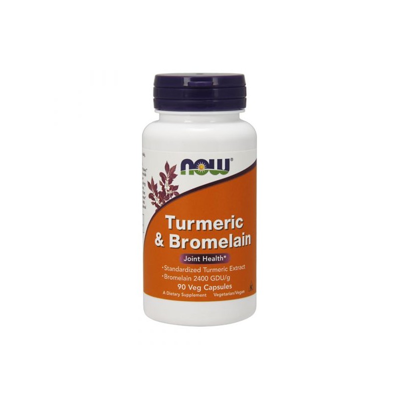 Now Turmeric & Bromelain 90 cápsulas