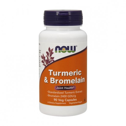 Now Turmeric & Bromelain 90 cápsulas