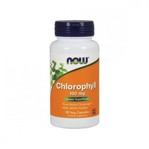 Now Clorofila 100mg 90 Cápsulas