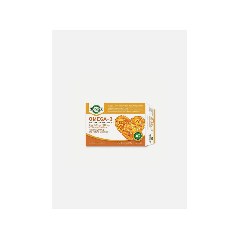 Sovex Omega 3 óleo de peixe 1000mg e Vit. E 30 cápsulas