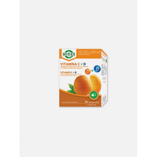 Sovex Vitamina C 500mg + Vitamina D 4000UI 30 Cápsulas