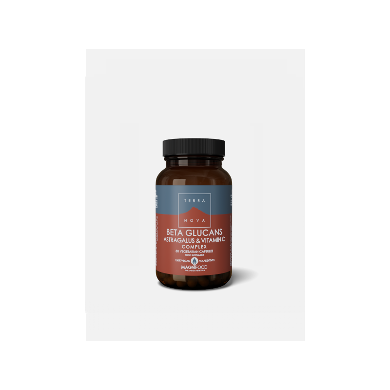 Terra Nova Beta Glucans, Astragalus & Vitamina C Complex 50 Cápsulas