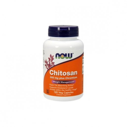 Now Chitosan 500mg Plus Chromium 120 cápsulas